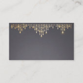 Glam金ゴールドアートデコヴィンテージウェディング座席表 プレイスカード (裏面)