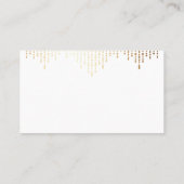 Glam金ゴールドアートデコヴィンテージウェディング座席表 プレイスカード (裏面)