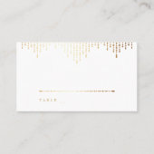 Glam金ゴールドアートデコヴィンテージウェディング座席表 プレイスカード (正面)