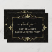 Glam金ゴールドアールデコベガスバチェロレッテ週末 サンキューカード (正面/裏面)