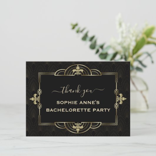 Glam金ゴールドアールデコベガスバチェロレッテ週末 サンキューカード (スタンド正面)