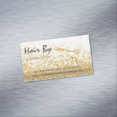 Glam金ゴールドエレガントモダン《写真》ぼけ味鋏 マグネット名刺 (インサイチュ)