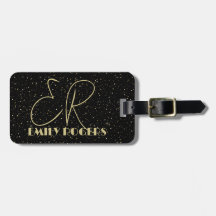 Glam金ゴールドグリッターが黒い背景に輝く