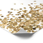 Glam金ゴールドグリッターへようこそ21st誕生日 ポスター (角)