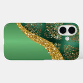 Glam金ゴールドグリッターグリーンメタリック Case-Mate iPhoneケース (裏面 (横))