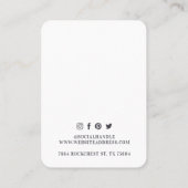 Glam金ゴールドグリッタードリップジュエリーイヤリングディスプレイ 名刺 (裏面)