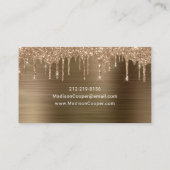 Glam金ゴールドグリッタードリップスタイリスト 名刺 (裏面)