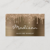 Glam金ゴールドグリッタードリップスタイリスト 名刺 (正面)
