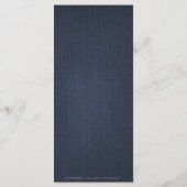 Glam金ゴールドグリッターネイビーデコヴィンテージ結婚式メニュー メニュー (裏面)