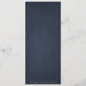 Glam金ゴールドグリッターネイビーデコヴィンテージ結婚式メニュー メニュー (裏面)