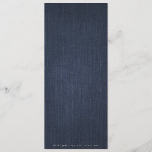 Glam金ゴールドグリッターネイビーデコヴィンテージ結婚式メニュー メニュー (裏面)