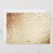 Glam金ゴールドグリッターハッピーホリデーズスクリプト1写真 シーズンカード (裏面)