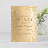 Glam金ゴールドグリッターフォトサプライズSweet 16 招待状 (スタンド正面)