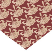 Glam金ゴールドグリッターベルズオンレッドクリスマス ショートテーブルランナー (コーナー)