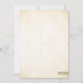 Glam金ゴールドグリッター紙吹雪40th誕生日パーティー 招待状 (裏面)