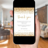 Glam金ゴールドグリッター縁ど婚約ありがとう カード