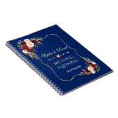 Glam金ゴールドグリッター赤面フローラウェディングプランナー ノートブック (右側)