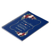 Glam金ゴールドグリッター赤面フローラウェディングプランナー ノートブック (左側)