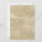 Glam金ゴールドグリッター赤面フローラベビーシャワー 招待状 (裏面)