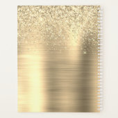 Glam金ゴールドグリッター金属美しいサロンLashes 2024 プランナー手帳 (裏面)