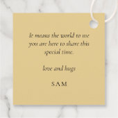 Glam金ゴールドグリッター50thサンキューブラック フェイバータグ (裏面)