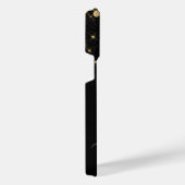 Glam金ゴールドグリッターDiamond Sparkle Monogram iPhoneケース (右側面)