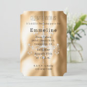 Glam金ゴールドグリッツディーンズシャンデリア 招待状 (スタンド正面)