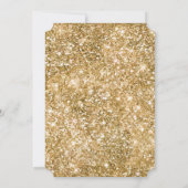 Glam金ゴールドグリッツディーンズシャンデリア 招待状 (裏面)