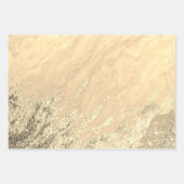 Glam金ゴールドグリーンパープルグリッター大理石テクスチャ ラッピングペーパーシート (正面3)