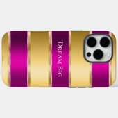 Glam金ゴールドシックピンクリボン Case-Mate iPhoneケース (裏面 (横))