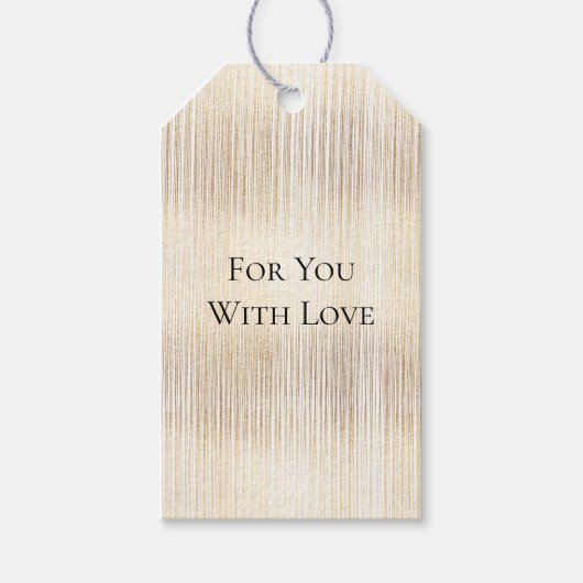 Glam金ゴールドストライプ ギフトタグ (正面)