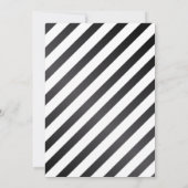 Glam金ゴールドスパークルブラックアンドホワイトベビーシャワー 招待状 (裏面)