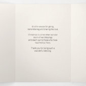 Glam金ゴールドスワッシュ&アーチフォト 三つ折りクリスマスカード (内部中)