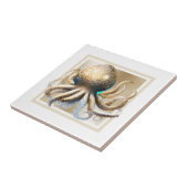 Glam金ゴールドタコきらめくエレガントビーチテーマ タイル (側面)