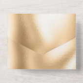 Glam金ゴールドダイヤモンドシャンデリア オールインワン招待状 (裏面)