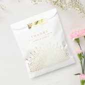 Glam金ゴールドデコヴィンテージ感謝していウェディングユー フェイバーバッグ (封をした状態)