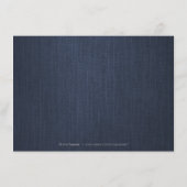 Glam金ゴールドネイビーアートデコヴィンテージウェディング披露宴 エンクロージャーカード (裏面)