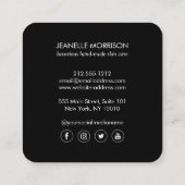 Glam金ゴールドハニカムパターン スクエア名刺 (裏面)