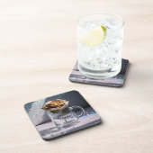 Glam金ゴールドバラプラスチックコースターセット コースター (右側)