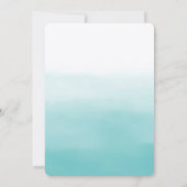 Glam金ゴールドパイナップルアクアウォーターグラデーションカラー結婚ズ 招待状 (裏面)