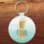 Glam金ゴールドパイナップルアクアウォーターグラデーションカラー キーホルダー (正面)