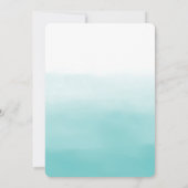 Glam金ゴールドパイナップルアクアウォーターグラデーションカラー 招待状 (裏面)