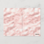 Glam金ゴールドヒョウ印刷ピンクグリッターラブハート ポストカード (裏面)