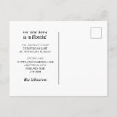 Glam金ゴールドフロリダマップフローラ移動 案内ポストカード (裏面)