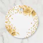 Glam金ゴールドフローラグリッター30th Birthday Script フェイバータグ (裏面)