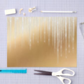 Glam金ゴールドホワイトアイクラスクリスマス 薄葉紙 (クラフト)