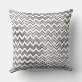 Glam金ゴールドホワイトジグザグストライプ クッション (裏面)