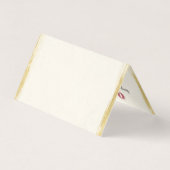 Glam金ゴールドボヘミアンフローラ矢印サンキューカード (裏面)