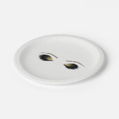 Glam金ゴールドメイクアップまつげパーソナライズされた美しい ペーパープレート (アングル)