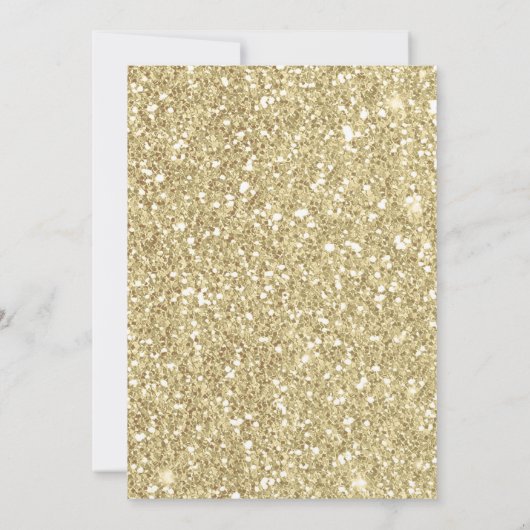 Glam金ゴールドメイクアップまつげ美しいカスタムパーティー 招待状 (裏面)